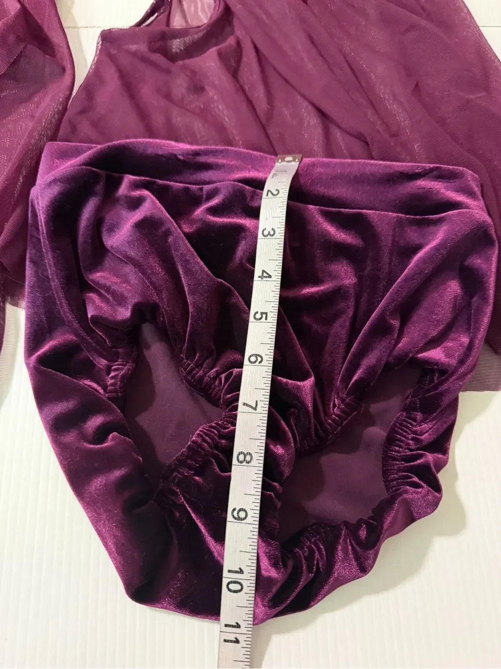 Kelle dance costume 2 piece purple 8368 STATE OF GRACE mesh velvet LC child